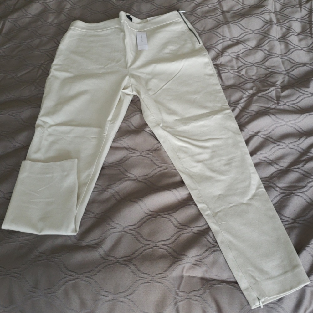 Beige skinny leg pants